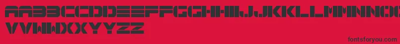 Spac3TechFreePromo Font – Black Fonts on Red Background