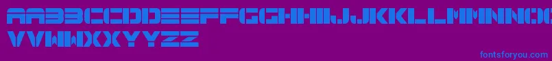 Spac3TechFreePromo Font – Blue Fonts on Purple Background