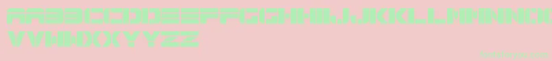 Spac3TechFreePromo-Schriftart – Grüne Schriften auf rosa Hintergrund