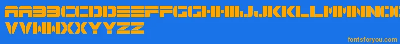 Подробнее о шрифте Spac3TechFreePromo Шрифт Spac3TechFreePromo – оранжевые шрифты на синем фоне