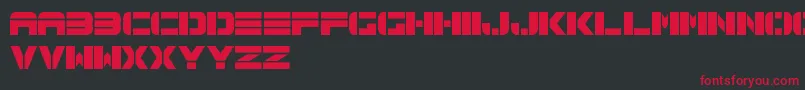 Spac3TechFreePromo Font – Red Fonts on Black Background