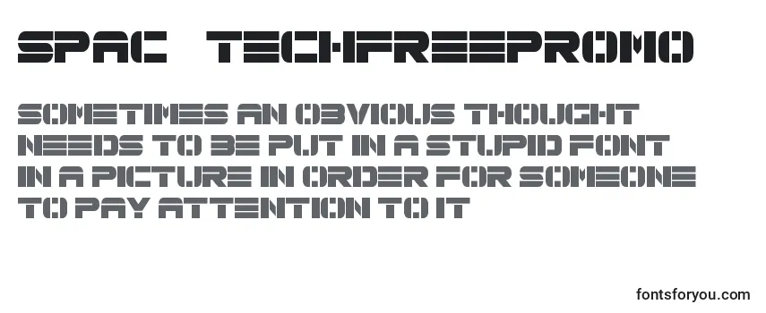 Spac3TechFreePromo フォントのレビュー