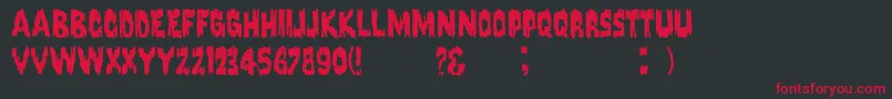KarloffRegular Font – Red Fonts on Black Background
