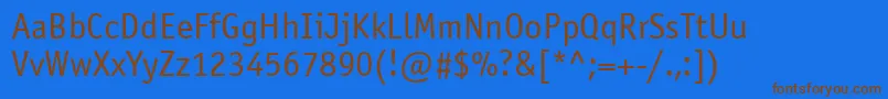 Officinasansgtt Font – Brown Fonts on Blue Background