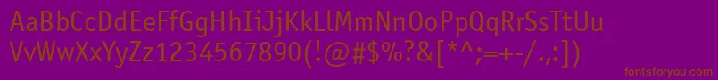 Шрифт Officinasansgtt – коричневые шрифты на фиолетовом фоне