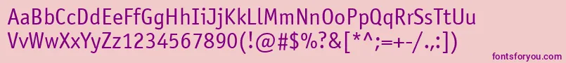 Officinasansgtt Font – Purple Fonts on Pink Background