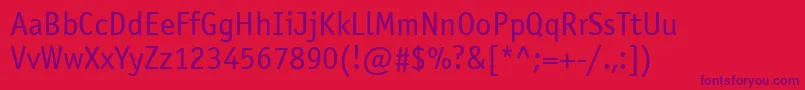 Officinasansgtt Font – Purple Fonts on Red Background