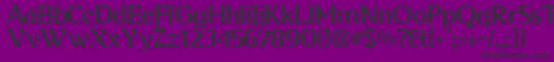 KabosGyula-Schriftart – Schwarze Schriften auf violettem Hintergrund