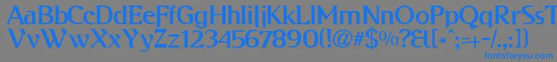 KabosGyula Font – Blue Fonts on Gray Background