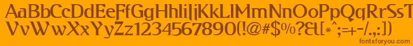 KabosGyula Font – Brown Fonts on Orange Background