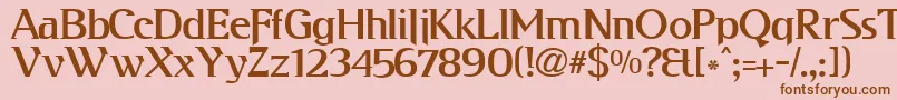 KabosGyula Font – Brown Fonts on Pink Background