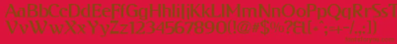 KabosGyula Font – Brown Fonts on Red Background