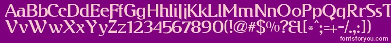 KabosGyula Font – Pink Fonts on Purple Background