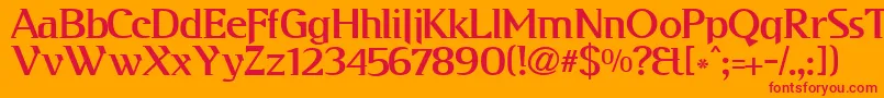 KabosGyula Font – Red Fonts on Orange Background