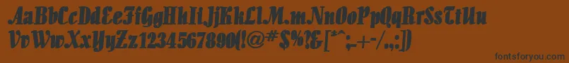 AloeBold-Schriftart – Schwarze Schriften auf braunem Hintergrund