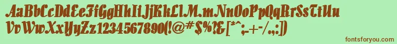AloeBold Font – Brown Fonts on Green Background