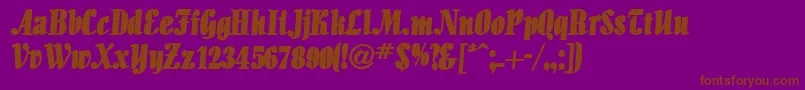 AloeBold Font – Brown Fonts on Purple Background