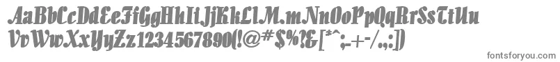 AloeBold-fontti – harmaat kirjasimet valkoisella taustalla