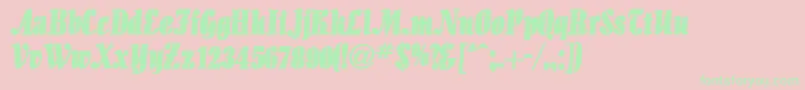 AloeBold Font – Green Fonts on Pink Background