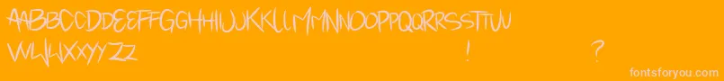 Mindantiks Font – Pink Fonts on Orange Background