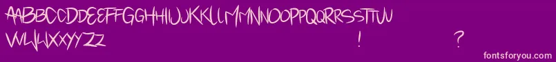 Mindantiks Font – Pink Fonts on Purple Background