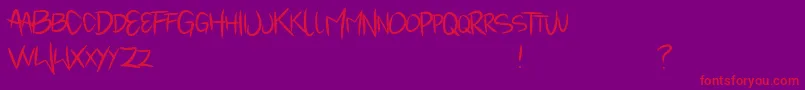 Mindantiks Font – Red Fonts on Purple Background