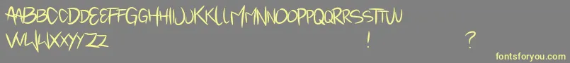 Mindantiks Font – Yellow Fonts on Gray Background