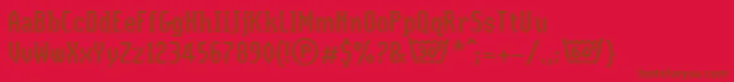 Coolwoolll Font – Brown Fonts on Red Background