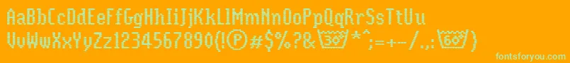 Coolwoolll Font – Green Fonts on Orange Background