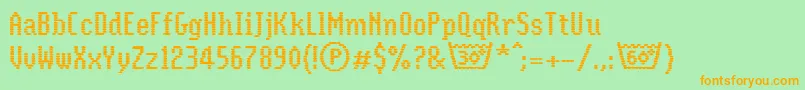 Coolwoolll Font – Orange Fonts on Green Background