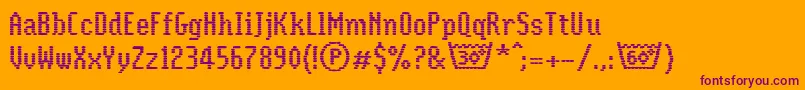 Coolwoolll Font – Purple Fonts on Orange Background