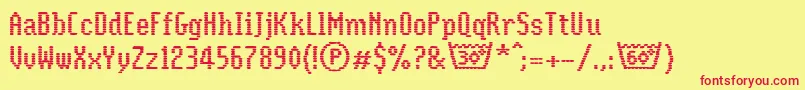 Coolwoolll Font – Red Fonts on Yellow Background