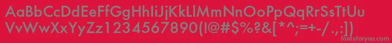 Futurafuturisc Font – Gray Fonts on Red Background