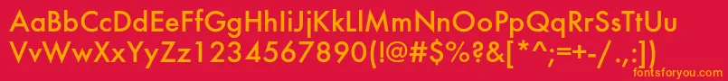 Futurafuturisc Font – Orange Fonts on Red Background