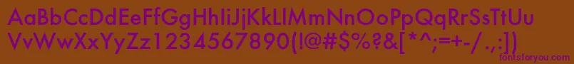 Futurafuturisc Font – Purple Fonts on Brown Background