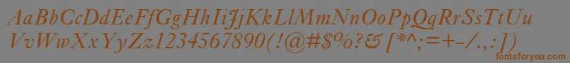 EhrhardtMtItalic Font – Brown Fonts on Gray Background