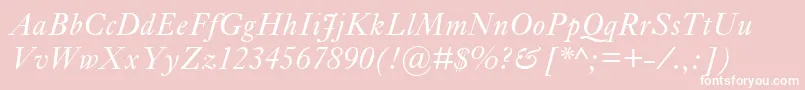 EhrhardtMtItalic Font – White Fonts on Pink Background