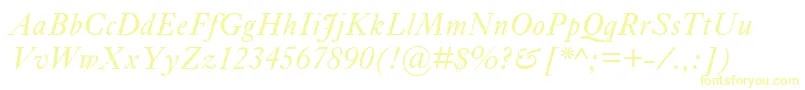 EhrhardtMtItalic Font – Yellow Fonts on White Background