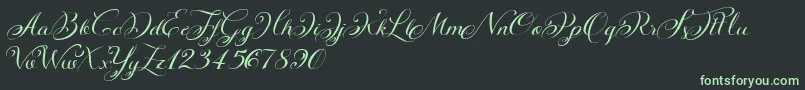 KazincbarcikascriptDemo Font – Green Fonts on Black Background