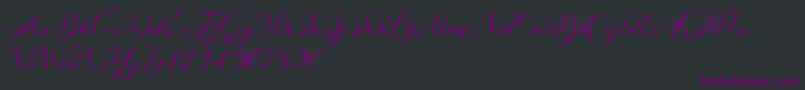 KazincbarcikascriptDemo Font – Purple Fonts on Black Background