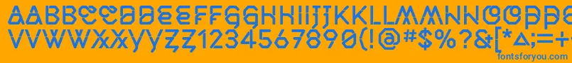 MiddlecaseNextSolid Font – Blue Fonts on Orange Background