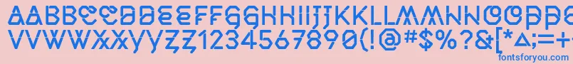 フォントMiddlecaseNextSolid – ピンクの背景に青い文字