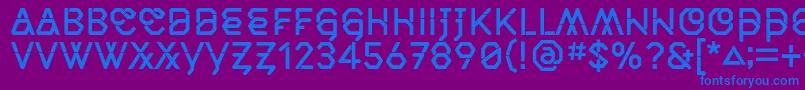 MiddlecaseNextSolid Font – Blue Fonts on Purple Background