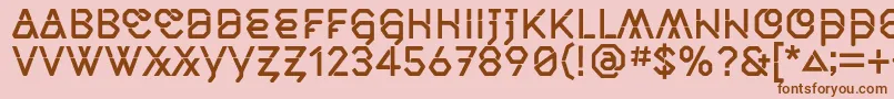 MiddlecaseNextSolid Font – Brown Fonts on Pink Background