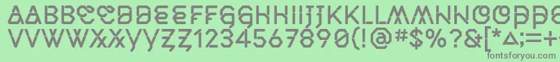 フォントMiddlecaseNextSolid – 緑の背景に灰色の文字