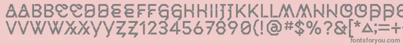 MiddlecaseNextSolid Font – Gray Fonts on Pink Background