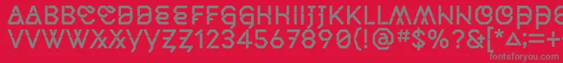 MiddlecaseNextSolid Font – Gray Fonts on Red Background