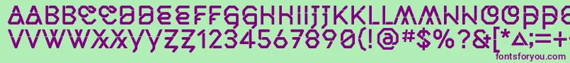 MiddlecaseNextSolid Font – Purple Fonts on Green Background