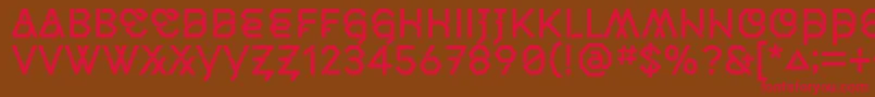 MiddlecaseNextSolid Font – Red Fonts on Brown Background