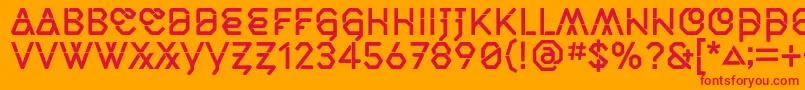 MiddlecaseNextSolid Font – Red Fonts on Orange Background